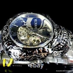 Invicta Artist Skull Automatic Skeletonized Stainless Steel 50mm Watch New