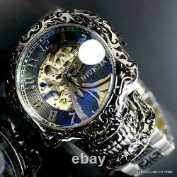 Invicta Artist Skull Automatic Skeletonized Stainless Steel 50mm Watch New