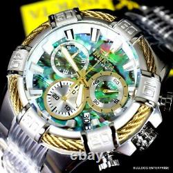 Invicta Bolt Abalone Stainless Steel Swiss Mvt Chronograph 51mm Watch New