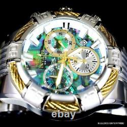 Invicta Bolt Abalone Stainless Steel Swiss Mvt Chronograph 51mm Watch New