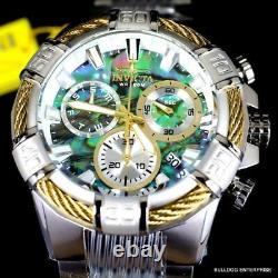 Invicta Bolt Abalone Stainless Steel Swiss Mvt Chronograph 51mm Watch New