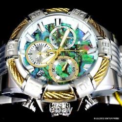 Invicta Bolt Abalone Stainless Steel Swiss Mvt Chronograph 51mm Watch New