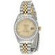 Ladies 18K / Steel Rolex DateJust Jubilee 6917 Diamond Watch Champagne Dial 1 CT