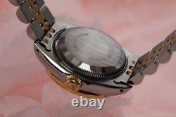 Ladies 26mm Rolex SS & Gold Datejust Watch White MOP String Diamond Accent Dial