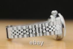 Ladies Rolex Datejust 18k White Gold Diamond Sapphire & Steel Watch White Dial