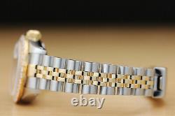 Ladies Rolex Datejust Factory Champagne Diamond Dial 18k Yellow Gold Steel Watch