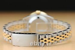 Ladies Rolex Datejust Factory Champagne Diamond Dial 18k Yellow Gold Steel Watch