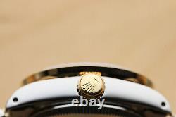 Ladies Rolex Datejust Factory Champagne Diamond Dial 18k Yellow Gold Steel Watch