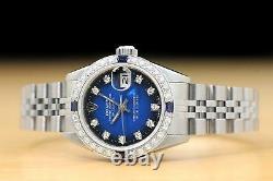 Ladies Rolex Datejust Factory Diamond Dial 18k White Gold Stainless Steel Watch