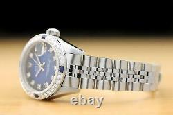 Ladies Rolex Datejust Factory Diamond Dial 18k White Gold Stainless Steel Watch