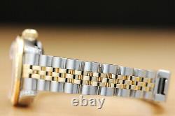 Ladies Rolex Datejust Two Tone 18k Yellow Gold Diamond & Steel Quickset Watch