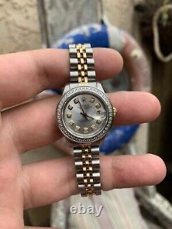 Ladies Rolex Oyster Perpetual Datejust Watch 6517 Stainless Steel 26mm Silver