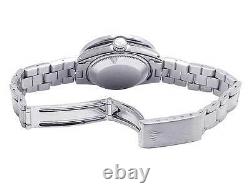 Ladies Stainless Steel 26MM Rolex Datejust Oyster Silver Dial Diamond Watch 4 Ct