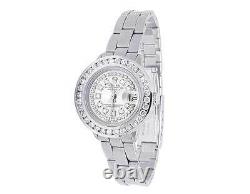 Ladies Stainless Steel 26MM Rolex Datejust Oyster Silver Dial Diamond Watch 4 Ct