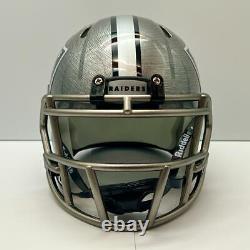Las Vegas Raiders CUSTOM Stainless Steel Hydro-Dipped Mini Football Helmet