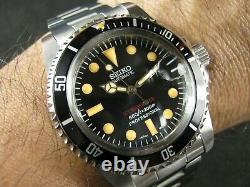 Latest Custom SEIKO SUB Red Auto Date NH35 Acrylic Water Proof Free Shipping