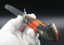 Lava Fillet USA Made Custom Knife AEB-L Stainless Steel Custom Lava Handle