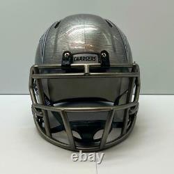 Los Angeles Chargers CUSTOM Concept Stainless Steel Hydro-Dipped Mini FB Helmet