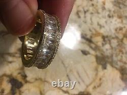 Luxurious yellow gold plated stainless steel custom ALL ICED OUT pinky ring