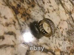 Luxurious yellow gold plated stainless steel custom ALL ICED OUT pinky ring