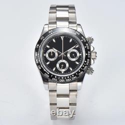 Luxury Men's Sapphire Stainless Steel Watch with Custom Logo Panda Design, Wat