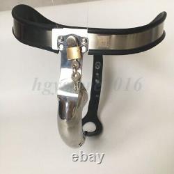 Male Stainless Steel Curved Chastity Belt Chastity CageT-type Panties BDSM Loyal