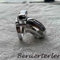 Male Stainless Steel Custom Chastity Cage Device Ring Lock