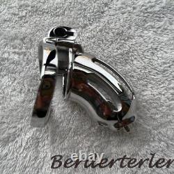 Male Stainless Steel Custom Chastity Cage Device Ring Lock