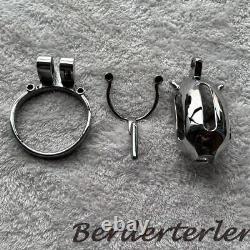 Male Stainless Steel Custom Chastity Cage Device Ring Lock