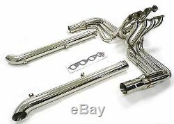 Maximizer Long Tube Header withSide Pipes For 65 To 74 Corvette BBC Big Block