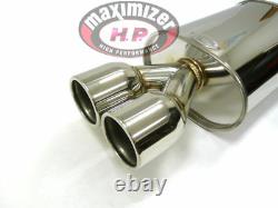 Maximizer Stainless Steel Universal Dual Round Tip 2.5 Inlet MX016 Muffler