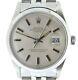 Men Rolex Date Stainless Steel Watch Silver Dial Jubilee Bracelet Quickset 15000