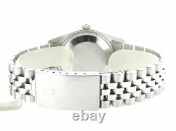Men Rolex Date Stainless Steel Watch Silver Dial Jubilee Bracelet Quickset 15000