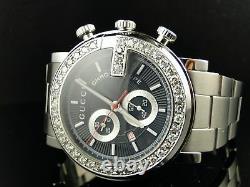 Mens 3.5 Ct Diamond 101G Gucci Ya101334 Chrono Watch