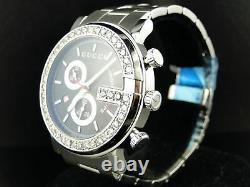 Mens 3.5 Ct Diamond 101G Gucci Ya101334 Chrono Watch