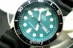 Mens 42mm SEIKO 200m DIVER 21j ModGreen 7S26-0020 Vintage 1997 SKX007 Watch