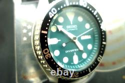 Mens 42mm SEIKO 200m DIVER 21j ModGreen 7S26-0020 Vintage 1997 SKX007 Watch