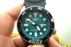 Mens 42mm SEIKO 200m DIVER 21j ModGreen 7S26-0020 Vintage 1997 SKX007 Watch