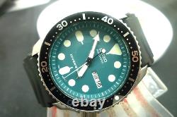 Mens 42mm SEIKO 200m DIVER 21j ModGreen 7S26-0020 Vintage 1997 SKX007 Watch