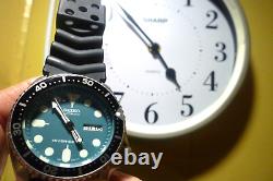 Mens 42mm SEIKO 200m DIVER 21j ModGreen 7S26-0020 Vintage 1997 SKX007 Watch