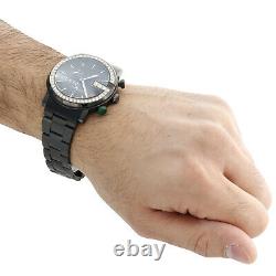 Mens Black PVD Diamond Gucci Ya101339 G-Watch Black Dial 44mm Chronograph 2 CT