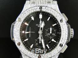 Mens Brand New Custom Hublot Big Bang 44 Mm Genuine Diamond Watch 10.5 Ct