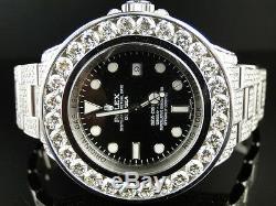 Mens Brand New Custom Rolex 46 Mm Sea Dweller Deep Sea Genuine Diamond Watch