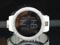 Mens Custom Full Case Digital Red I-Gucci Ya114214 Genuine Diamond Watch 9 CT