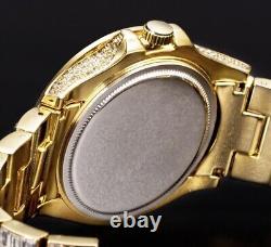 Mens Custom Fully Ice Out Bling Round Icy Watch Iced Cz Stainless Steel Quality