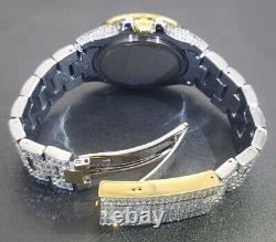 Mens Custom Fully Ice Out Bling Round Icy Watch Iced Cz Stainless Steel Quality