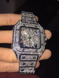 Mens Custom Fully Ice out Bling Icy Watch Iced AAA Cz Quality Stainless Steel