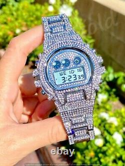 Mens Custom Fully Ice out Sport Digital Watch Iced Cz Quality Stainless Steel