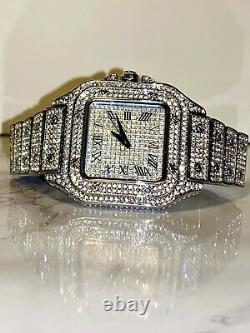 Mens Custom Fully Ice out Sport Iced Cz VVS Quality Stainless Steel Fully Bling