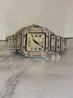 Mens Custom Fully Ice out Sport Iced Cz VVS Quality Stainless Steel Fully Bling